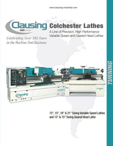 Clausing Colchester Lathes - 600 Group - PDF Catalogs