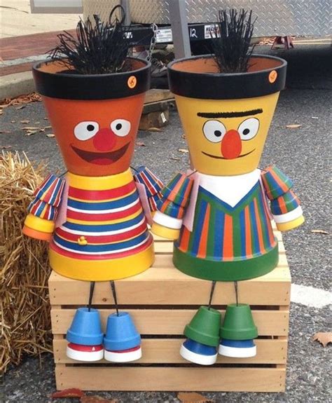 Clay Flower Pot People: Cartoon Characters and Superheroes