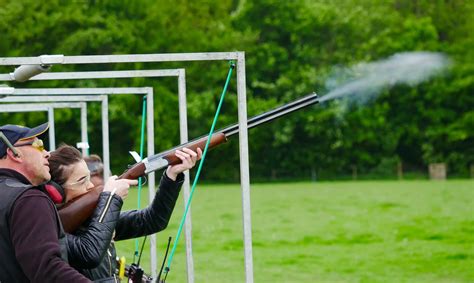 Clay Pigeon Shooting Near Snaith, North Humberside