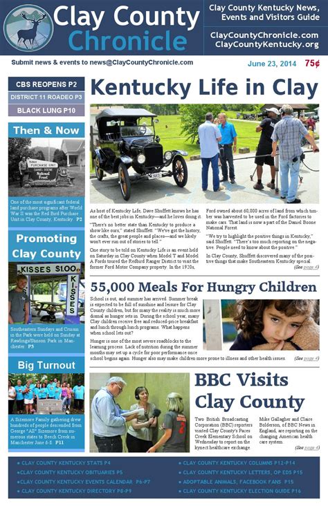 Clay county news. ClayCoNews providing Kentucky and National news since 2004. Under 2,000,000 Readers Every Day Since 2004. Under 2,000,000 Readers Every Day Since 2004. Home; News ... KY - According to the Clay County Sheriff's Office, Sheriff Patrick Robinson has reported 6 arrests in Clay County for the period between Wednesday, March 13, … 