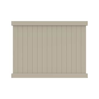 Clay vinyl fence.  Panel comes unassembled, assembly required Kit includes top rail, bo...