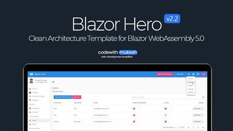 Clean Architecture Template for Blazor WebAssembly Built with MudBlazor