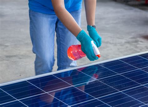 Clean solar panels. Jun 24, 2021 ... If rinsing with water and a sponge does not fully clean the panel and you need something extra, a mild biological and biodegradable dish washing ... 