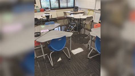 Clean up underway after suburban high school has flooding