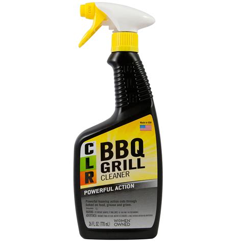 Cleaner for grills. First, make sure the grill is cool and remove any grates and racks. Then spray the oven cleaner on the grill surfaces, making sure to cover all areas with grease and grime. Let the cleaner sit for the recommended time, then scrub the grill with a brush or sponge. Finally, rinse the grill thoroughly with water to remove any remaining cleaner. 