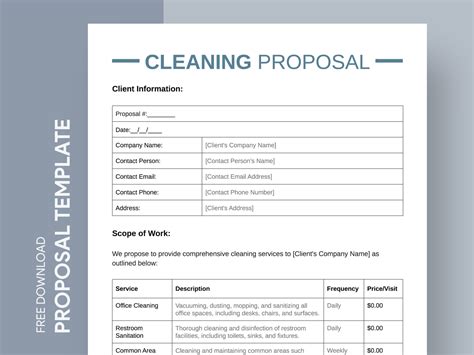 Cleaning Proposal Template Proposable