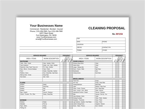 Cleaning Proposal Templates