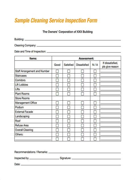 Cleaning Service Forms Templates BarbaraOhman Blog
