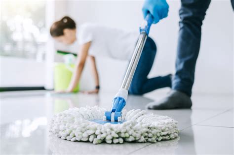 Cleaning floors. Mop the floor using a real mop and a bucket of hot water with a few drops of dish soap. Remove dirt from the grout using white vinegar and an old toothbrush if needed. Mop up the soap residue using a fresh bucket of hot water (no soap) Wring the mop out frequently to get the best finish. 