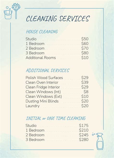 Cleaning service price. You can expect to pay between $20 and $50 per hour for office cleaning services. However, prices can vary based on the size of your office, the types of services you need, and how often you need them. Additionally, many cleaning companies offer an office cleaning price list on their website or upon request. 