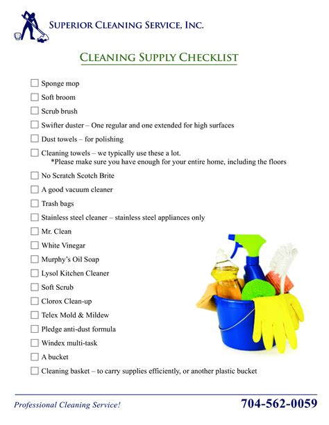 Cleaning supplies checklist. Effective cleaning requires organization and attention to detail. Whether you are cleaning your home, office, or any other space, having a systematic approach is key to achieving c... 
