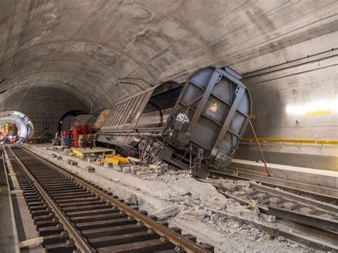 Cleanup after train derailment will close key Swiss tunnel for passenger traffic for months