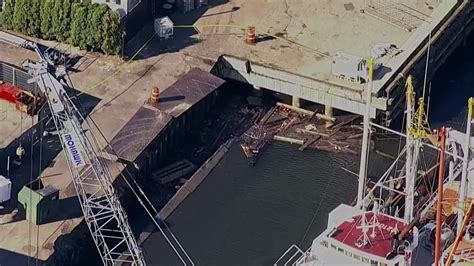 Cleanup underway after bulkhead collapses at New Bedford Harbor