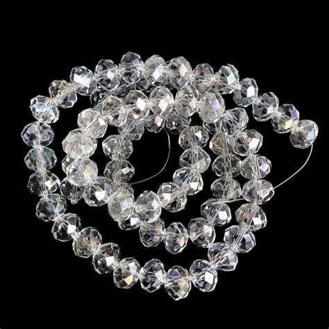 KUPOO 99 ft Clear Crystal Like Beads by The roll - Wedding Decorations  (Colorful)