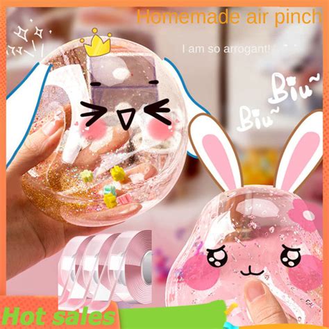 Clear Nano Tape DIY Craft Pinch Toy Making Blowing Bubble …