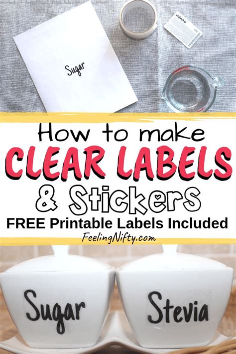 Clear Printable Labels For Glass