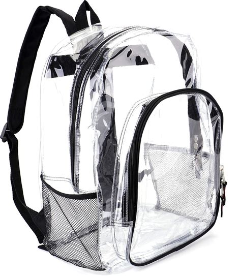 Buy KingBig Clear Backpack Stadium Approved Heavy Duty PVC Bookbag Transparent Bag with Clear Zipper Pen Pencil Case for Sports,Work,Stadium,Security Travel,College. and other Kids' Backpacks at Amazon.com. Our wide selection is eligible for free shipping and free returns. ... Amazon Basics School Backpack, Clear (6125) $16.99 .
