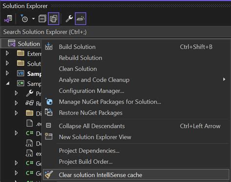 Clear cache visual studio 2017. .  ...
