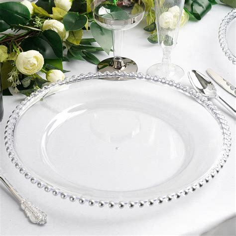18 PCS Clear Charger Plates with Beaded Rim 13 Inch Plastic Round Charger Plates Bulk Acrylic Round Dinner Plate Chargers Decorative Plates for Home Kitchen Party Wedding Tabletop Decor (Clear) Rickion Charger Plates and Napkin Rings, Set of 6, Gold Chargers for Dinner Plates – Unique, Elegant, Bubble Plate Chargers & …. 