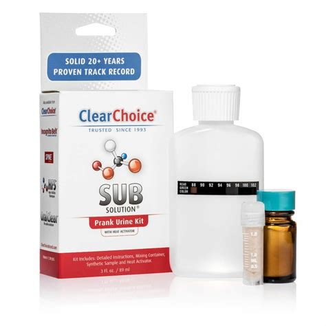 Clear choice sub solution near me. Over other fake urines available as powder, Clear Choice Sub Solutions provides two advantages: Because it can be handled easily, there is less chance of cross-contamination than liquids available in bottles. As testers tend to focus more on liquid samples rather than powder, it is easier to sneak inside a test site. 
