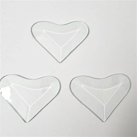 Clear glass heart bevel - Etsy Schweiz