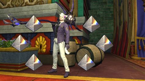 This is far and away the best way to get more Glamour Prisms. Here’s a link to all the vendors’ locations to get you started. You’ll need Company Seals to buy them, but they’re easy to find – completing Duty Roulettes, FATEs, Grand Company Hunting Logs, and Leves will all reward you with the currency. Basically there’s a whole bunch ... . 