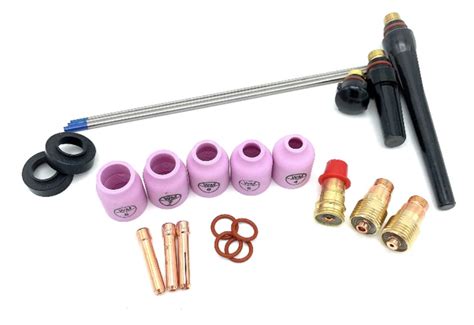 Clear tig welding cup.  Free workbooks excluded.  Comprehensive kits with a...