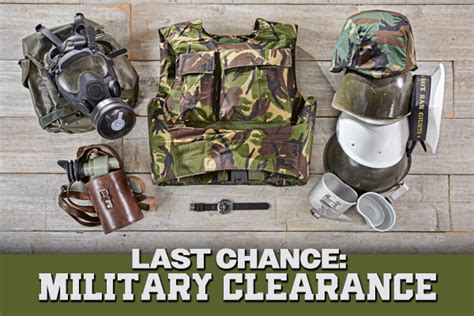 Clearance military surplus.  Real Army and Military Surplus.  Sourced from around the...