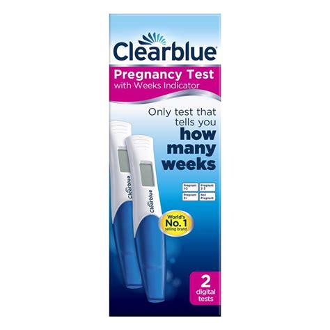Clearblue Digital Pregnancy Test with Weeks Indicator 2 Test Home