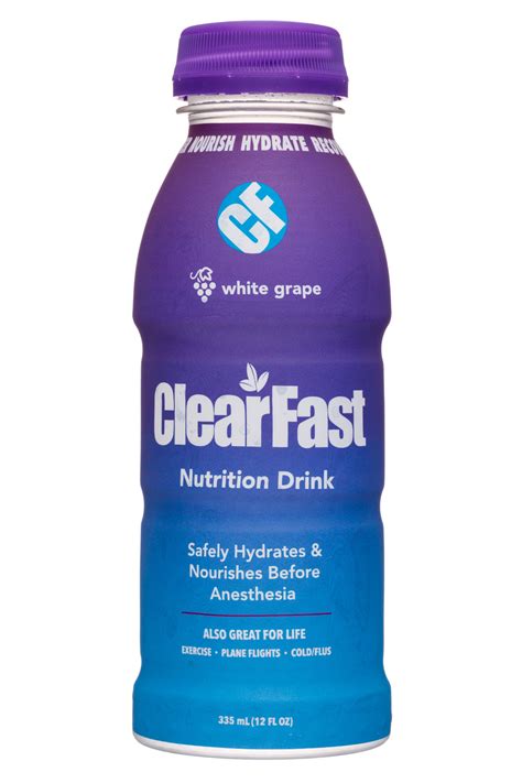 Clearfast. Jul 5, 2018 · Surgery with ClearFast means you no longer have to head to the surgery center starved and dehydrated. ClearFast is the only presurgery drink of its kind that is rich in complex carbs and provides medical-grade hydration. Ultimately, ClearFast nourishes with just the right amount of calories and hydrates with a plethora of all-important ... 