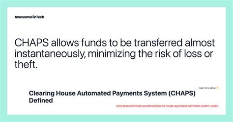 Clearing House Automated Payments System (CHAPS) - Investopedia