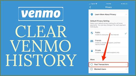 Clearing venmo history. Venmo says it does a lot of this to help with fraud prevention and that the public settings are by design: "Our most active users check Venmo daily and the average user checks Venmo 2-3x per week ... 