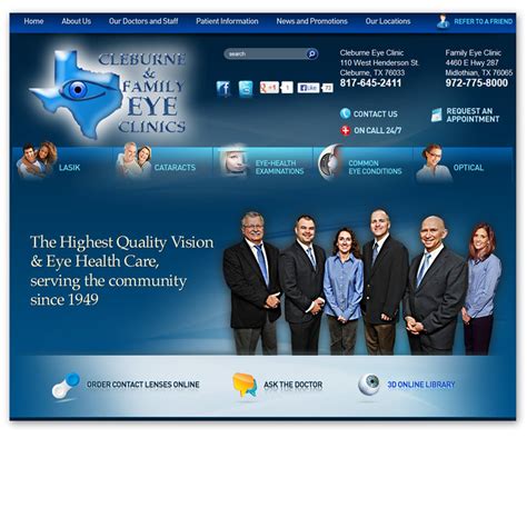 Cleburne eye clinic. Specialties: The doctors and staff of the Cleburne Eye Clinic and Family Eye Clinic would like to give you a warm welcome to the practice. With two locations they are able to serve the eye … 
