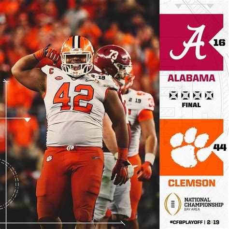 Clemson Alabama Football Game Score