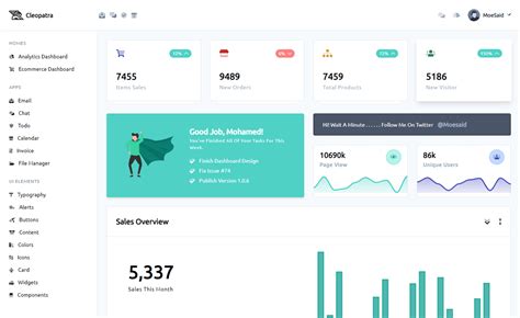 Cleopatra Free Responsive Tailwind CSS Admin Dashboard Template