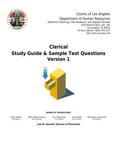 Clerical study guide sample test questions. - College accounting 1 10 study guide and working papers chap 1 10.