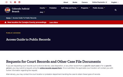 Clerk of courts public records search.  View the procedures for requesting...