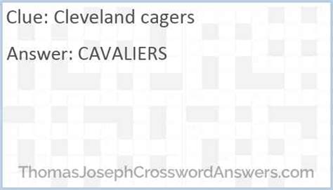 Cleveland Indians, in headlines Crossword Clue Answers. Find the latest crossword clues from New York Times Crosswords, LA Times Crosswords and many more. Cleveland Indians, in headlines Crossword Clue Answers. ... CAVALIERS Cleveland cagers (9) Thomas Joseph: Dec 11, 2023 : 5% RNC Event most recently held in Cleveland, OH (3) 5% CAVS Cleveland ...