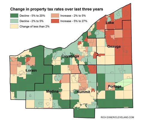 CLEVELAND, Ohio - Property tax rates vary widely in the seve