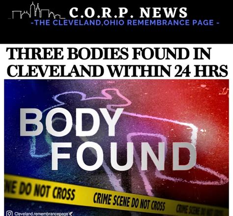 The C.O.R.P. was created in 2015 to make everyone aware of the murder, tragedy, & accidents that occur in & around Cleveland,Ohio. Disclaimer: Public awareness and education is a way to bring a ... 