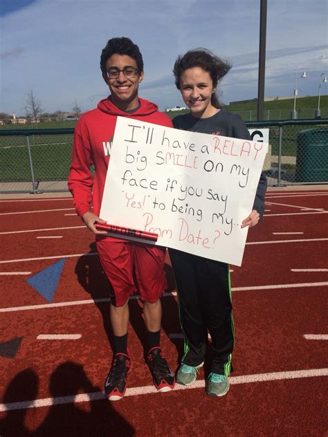 Clever track prom proposals. Today we want to share a few promposal ideas. As prom approaches most people want to share the occasion with that special someone. But, while it’s easy to ask … 