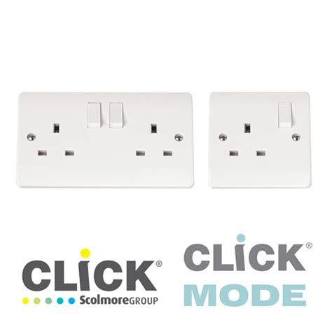 Click Mode White Socket Outlets Click4Electrics