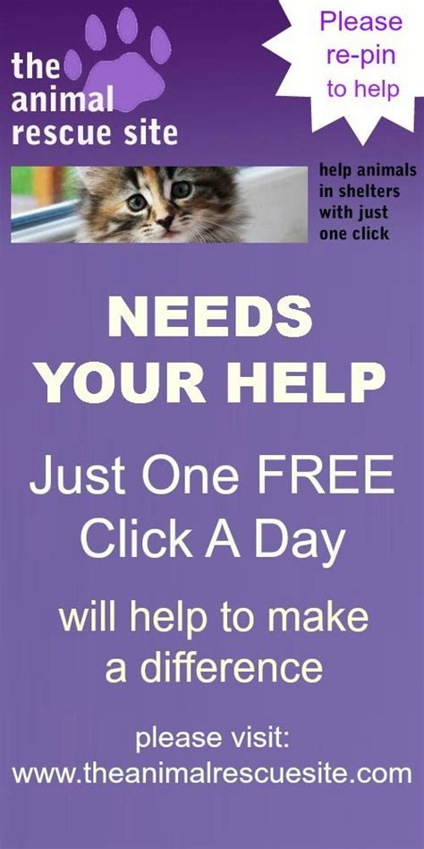 Your actions at The Animal Rescue Site have raised the value of over 892,677,513 bowls of food for shelter animals in need. Click to give to animal rescue charities today - it's free!. 