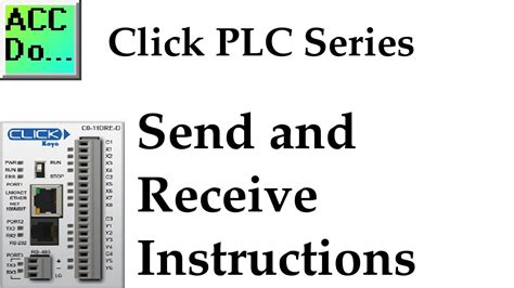 Click plc send receive.  We will be communicating serially to a te In class we are us...