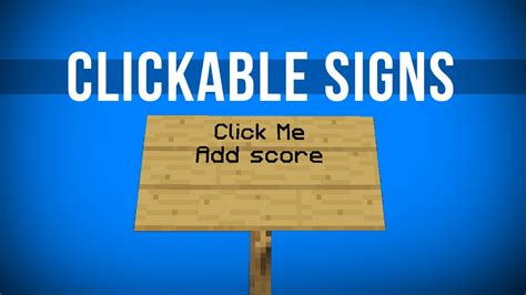 Clickable Signs in Vanilla Minecraft! - YouTube