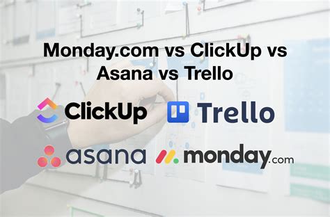 Clickup vs asana vs trello.  ClickUp At A Glance Trello - A Visual Task Manag...