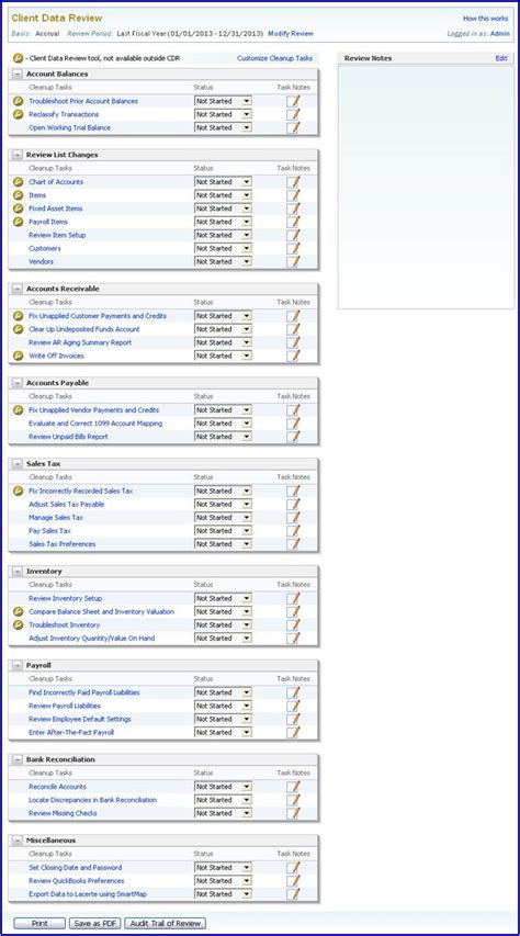 Client Data Review in QuickBooks Accountant Edition 2011 Long for