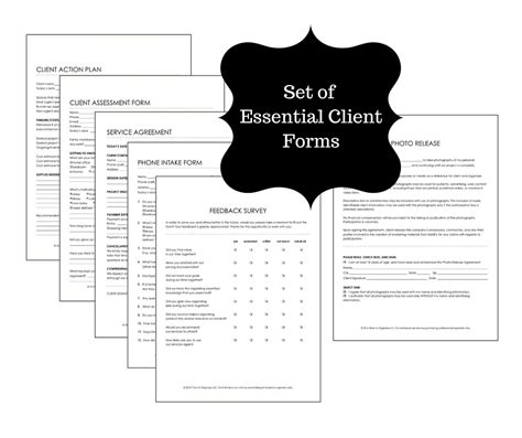 Client Forms for Professional Organizers Time to Organize