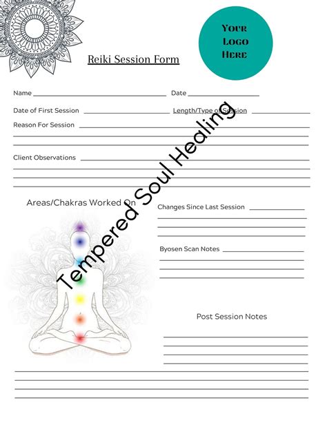 Client Intake Form for Reiki Treatment DOC by 8f57t6 Reiki