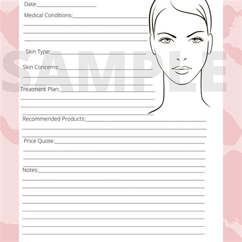 Client Record Form - Etsy